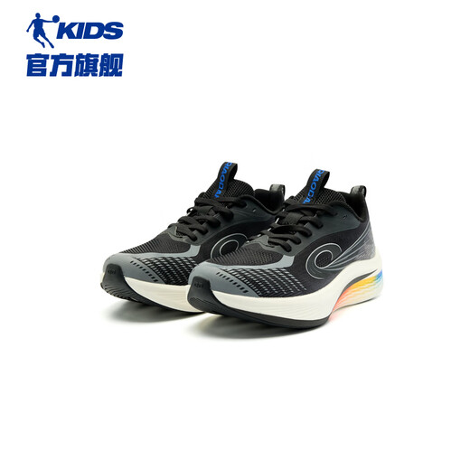 
Jordan QIAODAN Boys Big Children Running Shoes 2025 Summer New Products Shoes Same Children's Shoes Children's Campus Sports Shoes Black/Coal Grey 43