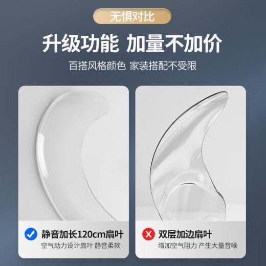帝师照明隐形风扇灯2025新款餐厅灯客厅吊扇灯变频48寸大风力静音 6623白-42寸 变频遥控