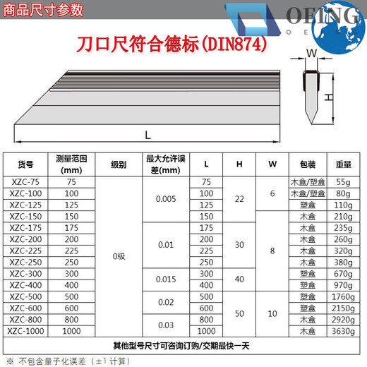 Knife-edge ruler, flatness level 0, elevator installation, car cylinder head inspection, knife-edge ruler 300mm