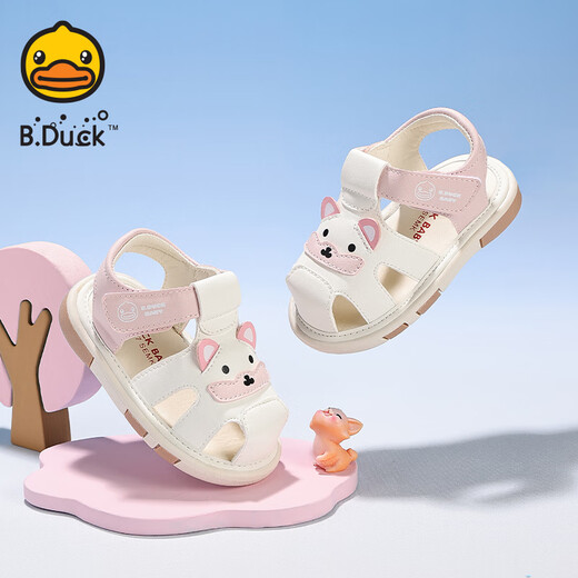 B.Duck Little Yellow Duck Children's Shoes Baby Baotou Sandals 2025 New Summer Baby Shoes Toddler Shoes Breathable Soft Sole Shoes Rice Noodles Size 23 Suitable for Feet Length 14.1-14.8cm