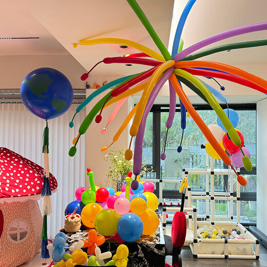 Duomeiyi Magic Long Strip Balloons Thickened Children's Birthday Decoration Arrangement Wedding Party Style Long Strip Free Pump