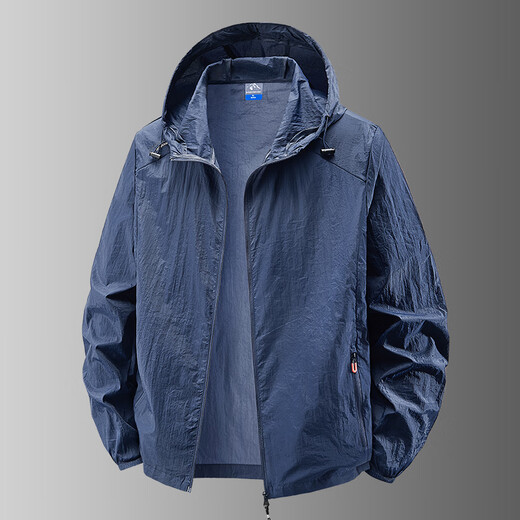 Guqian Summer Lightweight Quick-drying Hooded Sun Protection Jacket Men's Jacket Outdoor Leisure Travel Mountaineering Fishing Sports Sun Protection Clothing Dark Gray 2XL