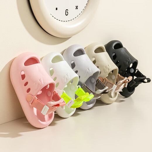 Sandalias para niños de verano Estilo coreano niños Niños y niñas zapatillas nuevas EVA Color sólido Beach Bactou Hole Zapatos Caki 15.5 (tamaño 24-25) Longitud de aproximadamente 15.5 cm