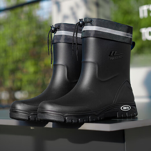 Huili Regenstiefel Herren mittlerer Röhrchen Nicht-rutschfeste wasserdichte Schuhe im Freien im Freien im Freien im Freien zum Mitnehmen