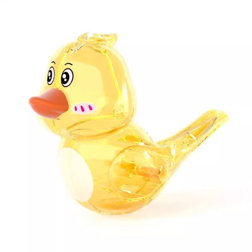 Water Bird Whistle Cartoon transparente Cartoño La Pronunciación de la Pronunciación Muscular de la Música para niños de los niños La creatividad puede agregar agua para aprender juguetes de pájaros, agua transparente, pájaro azul + cordario amarillo - se puede llenar con agua
