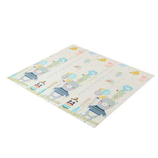 Baby Thickened Climbing Pad Odorless Spliced ​​Foam Floor Mat Anti-fall Pad Children Folding XPE Climbing Pad Scarf Giraffe + Forest Animal XPE Folding Pad 150*180*2cm