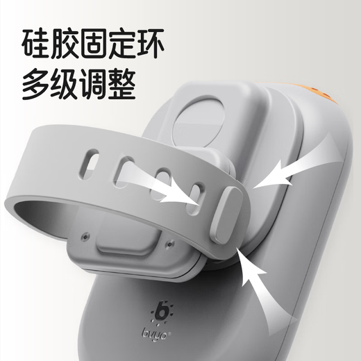 比威亚婴儿小风扇长续航宝宝背带腰凳配件户外降温遛娃神器usb充电 浅灰色