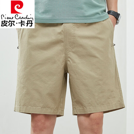 皮尔卡丹（pierre cardin）2025新款夏季薄款纯棉中裤大码宽松休闲深蓝潮流5分外穿五分裤子 短裤9224深蓝 M 建议90-120斤纯棉