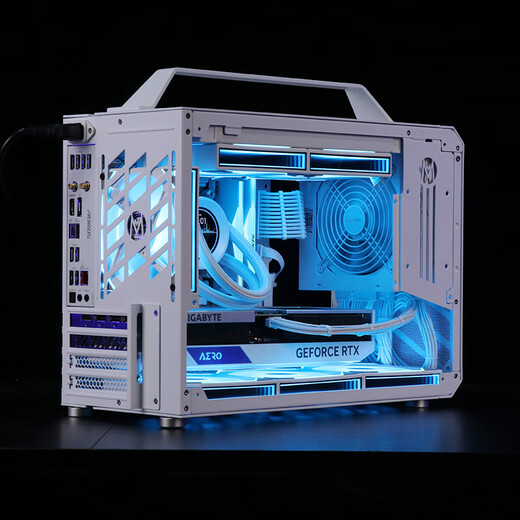 Gigabyte RTX5090D/5080 Mechanical Master C+MAX white mini water-cooled game console DIY assembly computer design portable small steel gun desktop machine four 9950X/32G/2T/5090DDV2