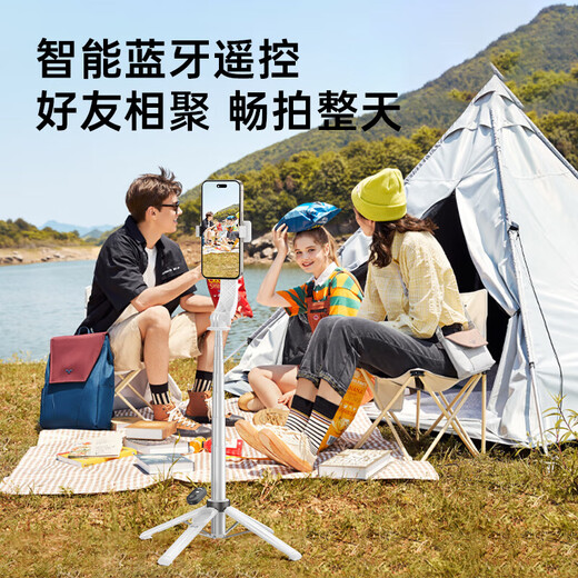 W&P 迷你自拍杆三脚架防抖云台360度旋转多功能直播落地手机支架手持拍摄旅行拍照神器便携蓝牙wp