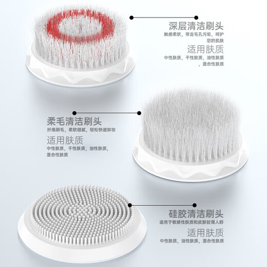 Xiaomi's sonic facial cleansing tool cleans pores, electric facial cleansing device for men and women, rechargeable facial cleansing brush, silver white