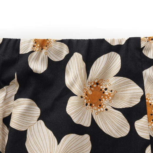 Gloria Skirt Wearing 2025 New High Waist Printed Skirt A-Line Skirt 1E5R2B140 1DD Black Gold Hand-painted Orange Flower M