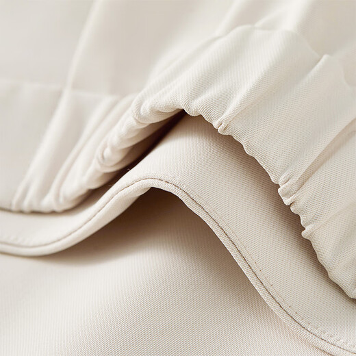 Shandubila Small Series Workplace Commuting/Elegance Green Fruit Collar Suit Suit Slit Skirt High-end Suit Apricot L