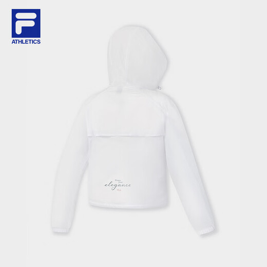 FILA official women's woven jacket 2025 autumn new fitness sports simple loose hooded top Jade white-WT M 165/84A/M