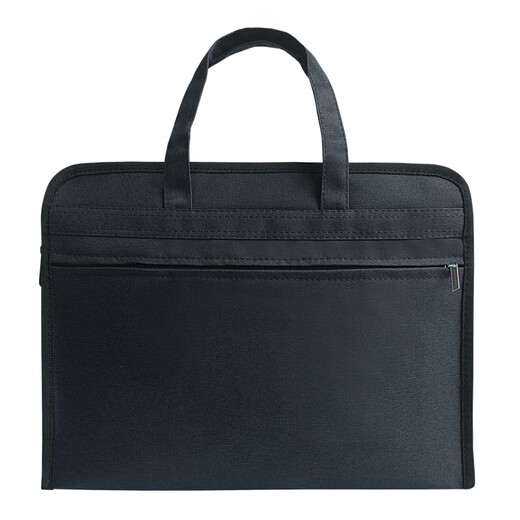 Jianteng Business Meeting Commuter Men's Women's Briefcase Bag File Pack Customized File Bag Zipper Large Capacity Waterproof Data Bag Simple Tote Bag High-end Sense Tote Bag 9902 Dark Blue (plus business card) 39*29*9cm