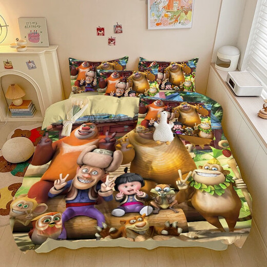 All-Cotton Cartoon niedliche Bären, die in Kindern, Jungen und Mädchen dreiköpfig auftreten