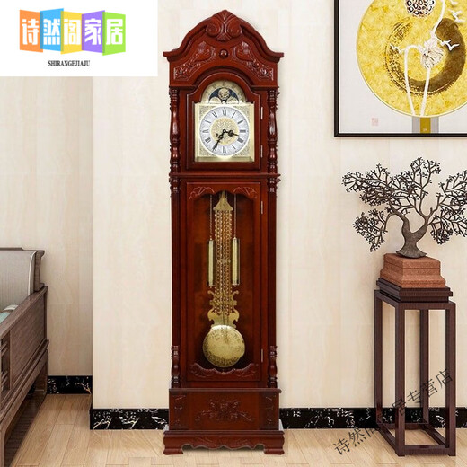 Deutsch importierte Qualität Retro European Style Floor Pendulum Uhr Haushaltsuhr Wohnzimmer BEIxing Bewegung Chinesische mechanische Uhr Old 9922 Beixing Uhrenfarbe 6 Zoll