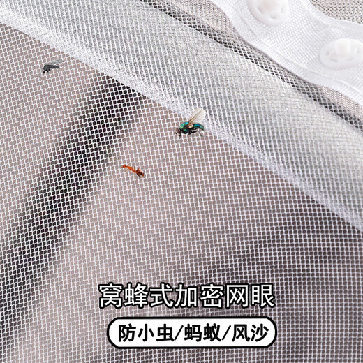 Baby Stroller Mosquito Net Full Cover Summer Sun Protection Children's Stroller Blackout Mosquito Net Encrypted Baby Bed Anti-mosquito Cover White Chrysanthemum Blackout Mosquito Net (Enlarged Encryption)