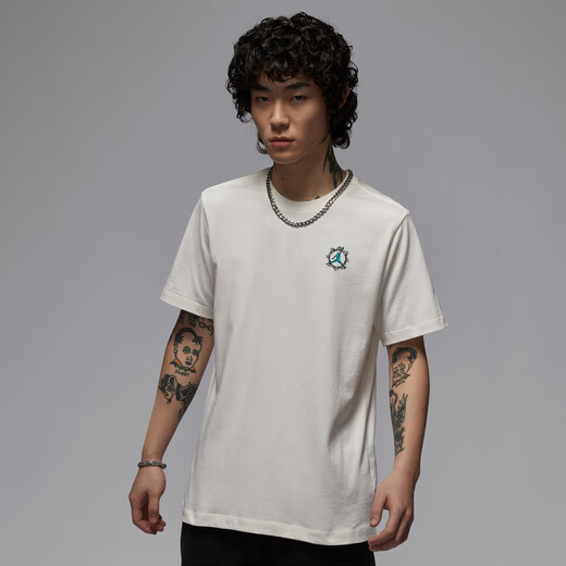 
Nike (NIKE) Jordan official Jordan men's pure cotton printed T-shirt summer new knitted cotton IB7529 687 fitness red/black 2XL