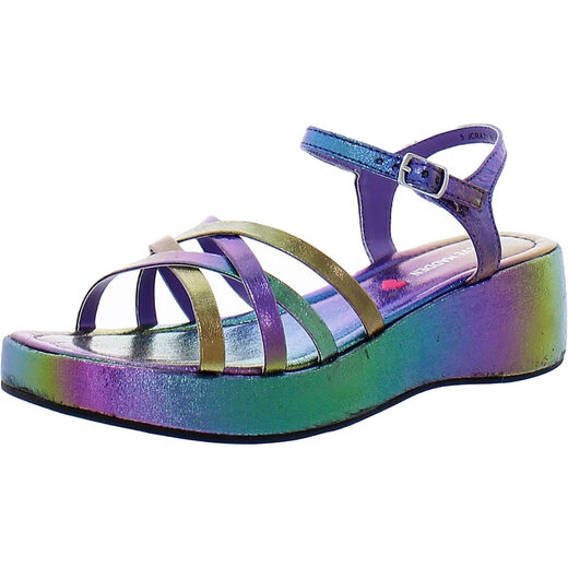 Steve Madden Girls' Shoes Unisex Crazy Wedge Sandals, Multi Multi 3 Little Kid