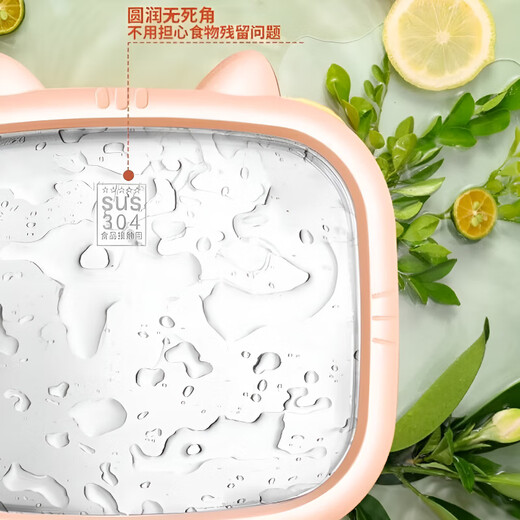 OQD德国炒酸奶机儿童专用免插电炒冰沙盘家用小型迷你冰淇淋炒冰机 奇异果绿【304不锈钢】配炒冰铲*2