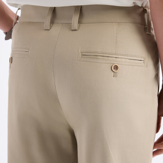 Jiumu Wang [cool und leicht zu sorgen] Kleine Eishosen für die Gelegenheitshose für Männer klassisch atmungsaktiv und komfortable, vielseitige Hosen Khaki Farbkombination Version TB1Exx20123 32 Größe 175/80A2,46 Fuß 82 cm
