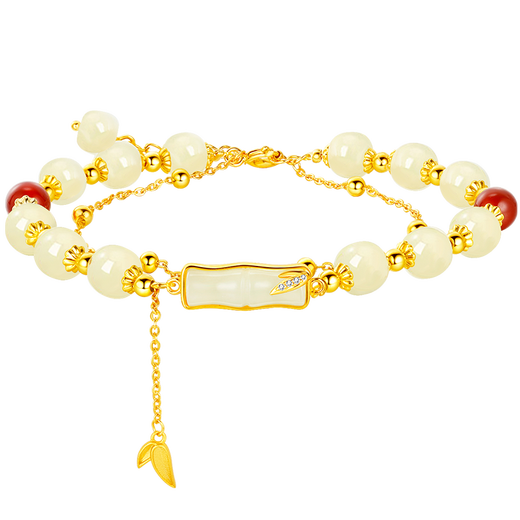 Chinesischer Schmuck mit Ihnen Bambus Silberarmband Bambus Link Armband Geburtstag Gedenkgeschenk für Freundin