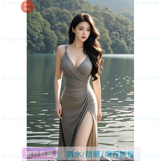 Sexy Schönheit Volllichtplakat sexy reine und lustvolle Schönheit Personalisiertes Foto-Poster-Aufkleber für Rent House A3886 Höhe 40*26 x wasserdicht/Sonnenschutz/Selbstkleber x
