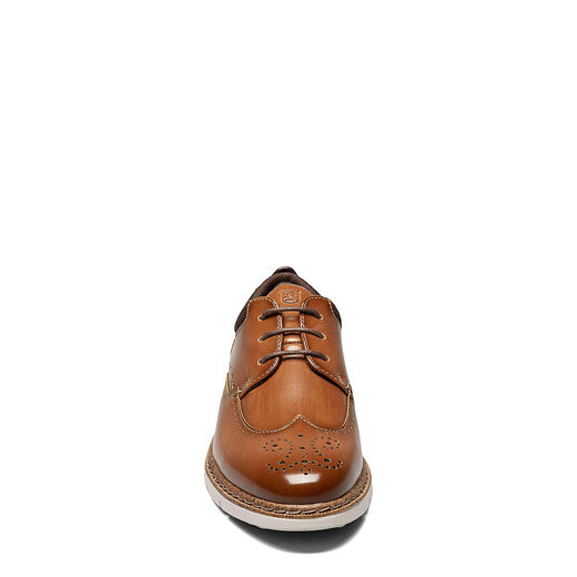 Stacy Adams Boys Synergy Wingtip Lace, Cognac Cognac 7 Older