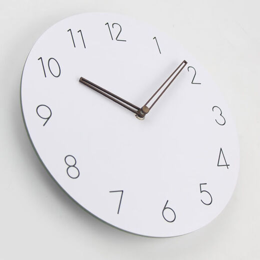 Shantoulin Village In-Wind Wall Clock Wohnzimmer Haushaltsrahmenlose Wanduhr Ultra-dünne digitale stille minimalistische volle weiße wand 9754b 29m*29m
