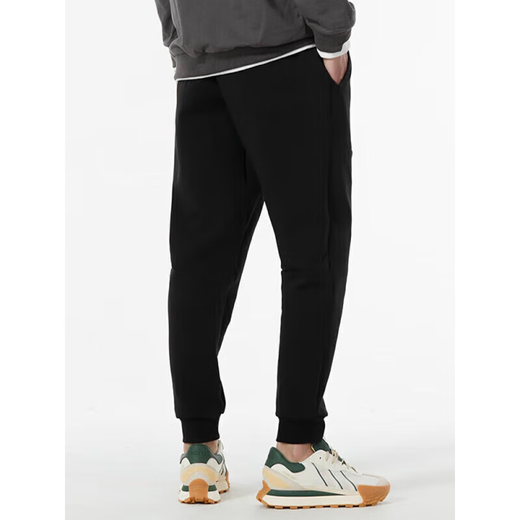 阿迪达斯（adidas）男裤冬季新款小脚裤子运动裤针织收口休闲跑步长裤GK9226 IX8349/黑色 束脚裤 L /180/86A