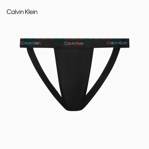 
Calvin Klein underwear 25 spring and summer new style men's ck colorful waist light sexy hollow briefs double thong men's NB4233 UB1-Space Black 1 M