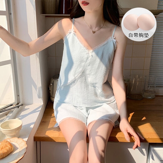 S.Sofea en dentelle Sous-pyjamas Sweet Bow Shorts Home Clothing Set Set DW-967 # Pink [PAD PORTON ROVOBLE] M [80-100JIN [Jin est égal à 0,5 kg]]]