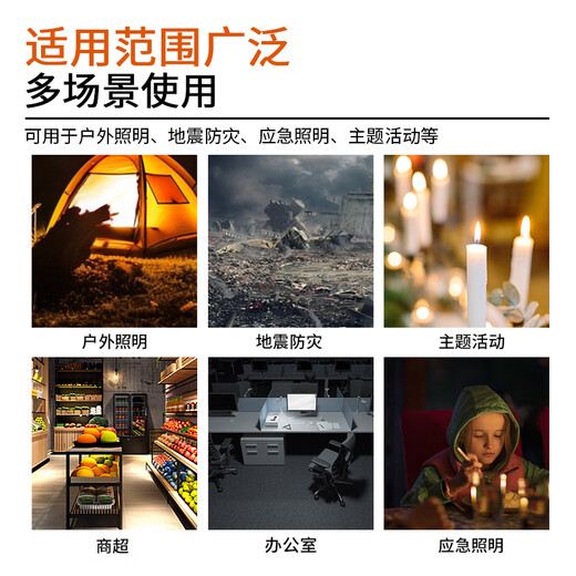 Mandelai candle emergency lighting large bold red 2-pack smokeless windproof and disaster prevention experimental old-fashioned candle 5*18cm