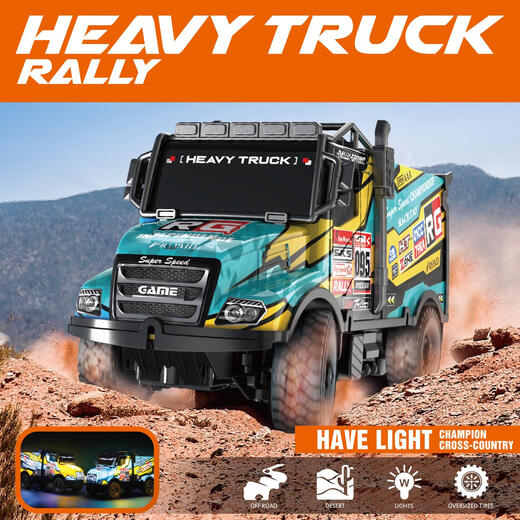 Zhouge télécommande grand camion de camion 1:35 camion lumineux tout-terrain rechargeable camion de vacances Camion de vacances pour enfants Véhicule électrique ZK01 Camion lourd Blue autoproduit Batterie 2 (avec 5 batteries)
