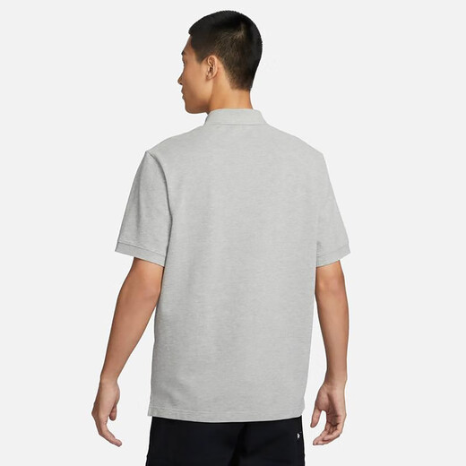 Nike (NIKE) men's button lapel sweater sporty versatile gray short-sleeved POLO shirt short-sleeved FN3895-010 S