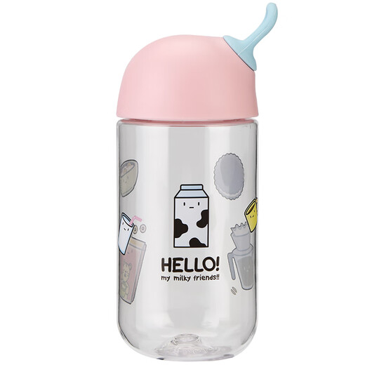 乐扣乐扣软萌水杯Tritan塑料杯子夏天女便携可爱少女儿童小学生 薄荷色 ABF653MIT 460ml