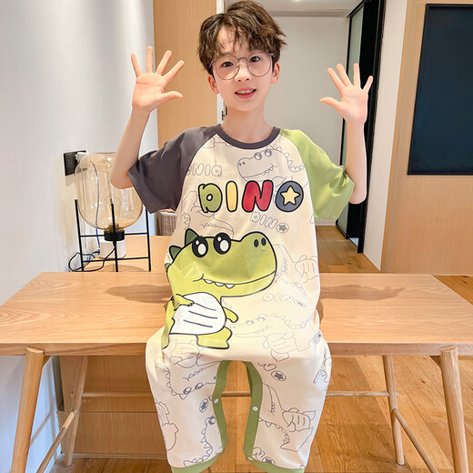 买一送一儿童睡衣奥特曼恐龙连体衣男童防踢被着凉宝宝纯棉家居服 JY9921+9923 110 小童10码身高100-110cm40斤内