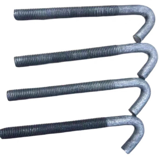Kezhitu 14M16 hook screw bolt 7 shape hook head screw mine vibrating screen screen screw screen hook and hook wire 12130 (100 sets containing nuts)
