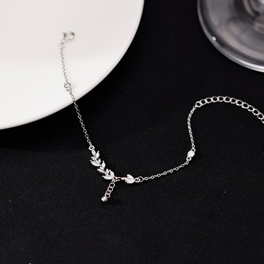 Shijun (SHIJUN) silver bracelet for women sterling silver 999 high-looking wheat ear for men, 2025 forest style bracelet niche personalized hand jewelry wheat ear bracelet