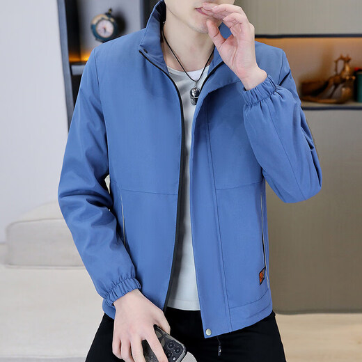 Hualin Fashion Men's Men's Trendy Veste à capuche printemps et automne Nouvelle veste tendance C693 White M
