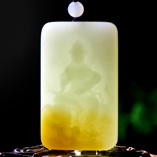 Kann Jade oder suchen den einsamen hetischen Jade Guanyin Pendellan Hammelfleisch Fett weißer Jade Guanyin Bodhisattva Jade Plakette Jade Guanyin Hetian Jade [verkauft] Samantabhadra Bodhisattva M9885f