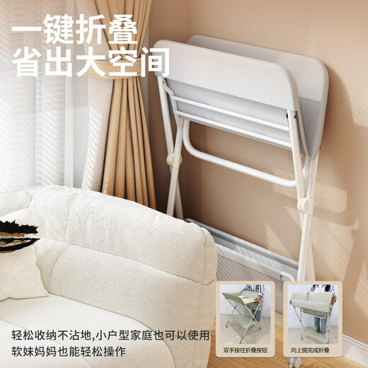 巴布猫（BOBCAT）尿布台婴儿护理台便携式多功能可折叠可洗浴宝宝床上换尿布抚触台 灰色六代MAX双层玩具款八横梁骨
