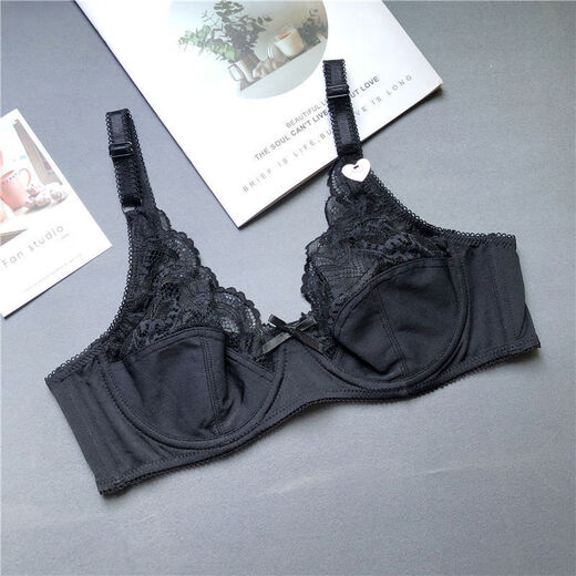 Shan Nanwei 2694 people European and American sponge-free sexy 200Jin Jin is equal to 0.5kg large size bra set gathering fat mm big black single piece bra 75D