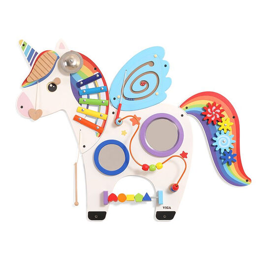 Viga Kindergarten Wandspielzeug Kinder Multifunktional Early Education Cartoon Animal Operation Board Weijia Game Board Wall Game - Unicorn