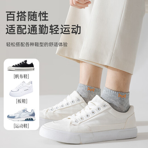 Cat Man [10A Antibakteriell und geruchssicher 100% reine Baumwollsocken] 6 Paar Männer Socken für Männer in Sommerbootsocken Schweißabsorbing Business Socken für Männer