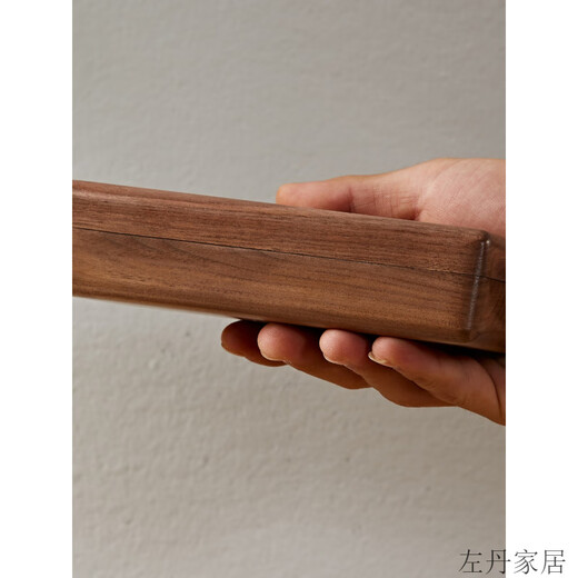 黑胡桃木实木眼镜盒复古实木高端眼镜盒男黑胡桃木老师礼品便携男 无