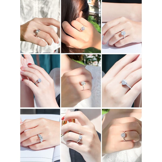 Xiele PT950 platinum empty setting women's ring customized model does not include the main stone. Please contact customer service after taking the photo PT950 platinum ring setting (simple and classic) 1 carat setting