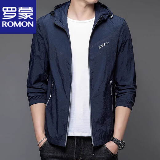 罗蒙（ROMON）防晒衣男2025夏季新款轻薄UPF50+防紫外线速干透气钓鱼服冰丝外套 gam-N9928连帽防晒服浅绿色 M 170 (体重120斤及以下)