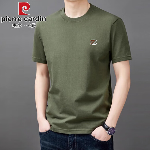 
Pierre cardin cotton short-sleeved T-shirt for men's summer new thin half-sleeved top casual trendy cool T-shirt for men YS9921 gray M 105 recommended [90-110Jin [Jin equals 0.5 kg]]